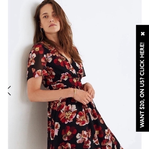 Madewell Dress Tulip Sleeve Mini Dress in French Rose - Picture 2 of 10